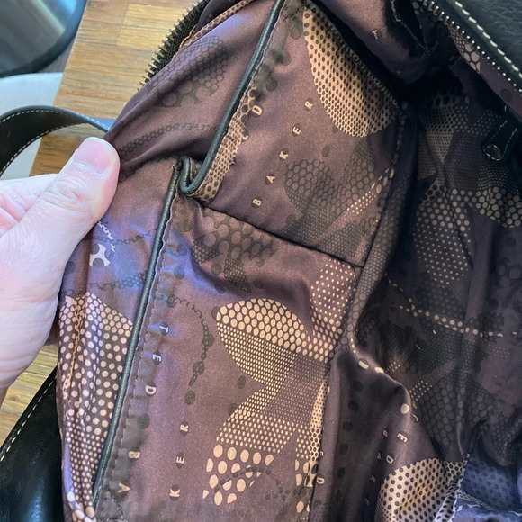 Ted‎ Baker black leather satchel bag with white stitching. Excellent condition. - Picture 5 of 8